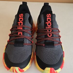 Adidas Kids' Gray and Yellow Sneakers